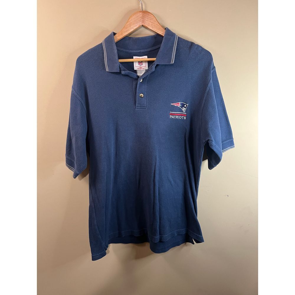 Vintage New England Patriots Polo Shirt - Mens‎ Large